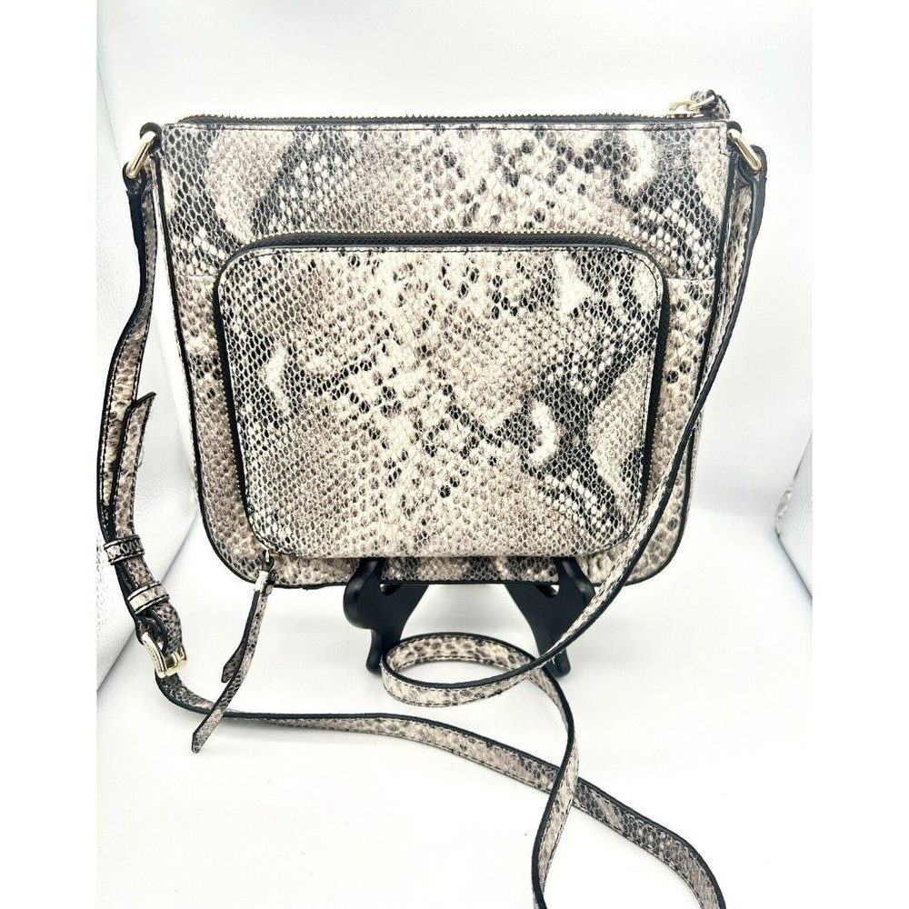 COLE HAAN Crossbody Purse Bag Snakeskin Leather Python Handbag - Picture 7 of 8